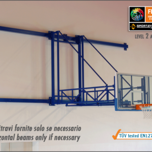 IMPIANTO BASKET A MURO CHIUDIBILE TREVI